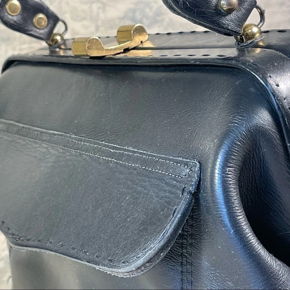 Vintage Ronay for Joseph Magnin Store Handbag Leather Purse Retro Structured Bag
